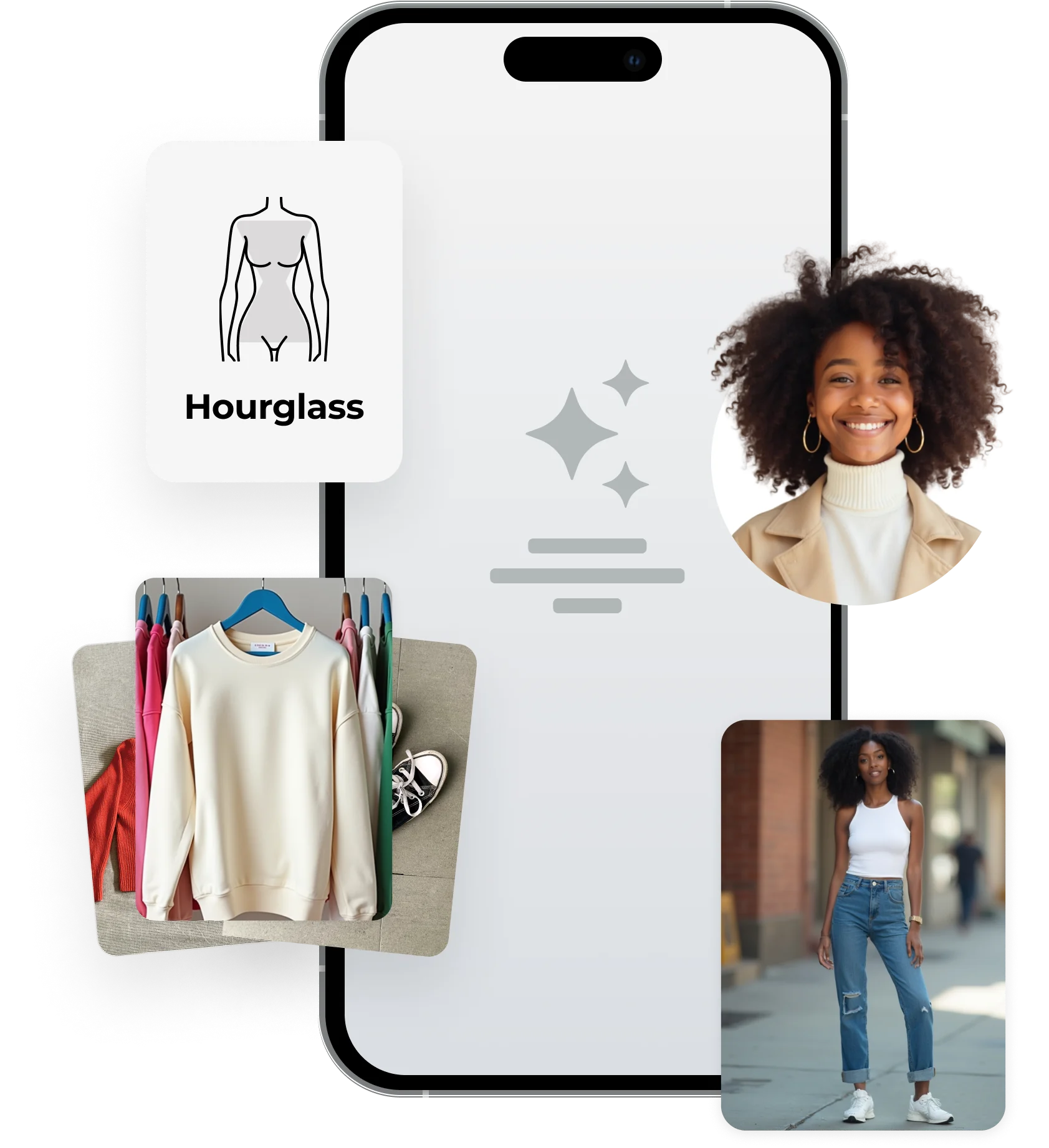 AI stylist personalized outfit suggestions screen